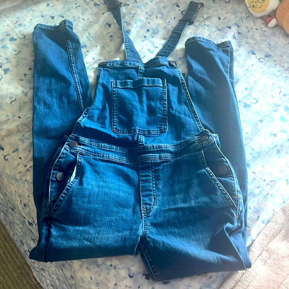 Long crewcuts denim overalls